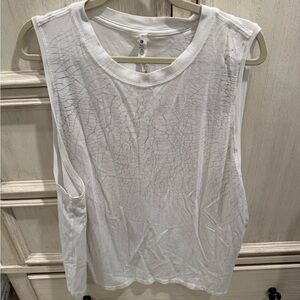 Lululemon All Yours Crew Tank Crackled White Size 14